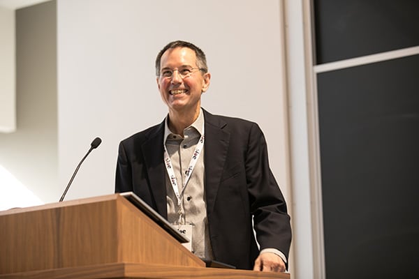 Bob Gibbons delivering his Presidential address.